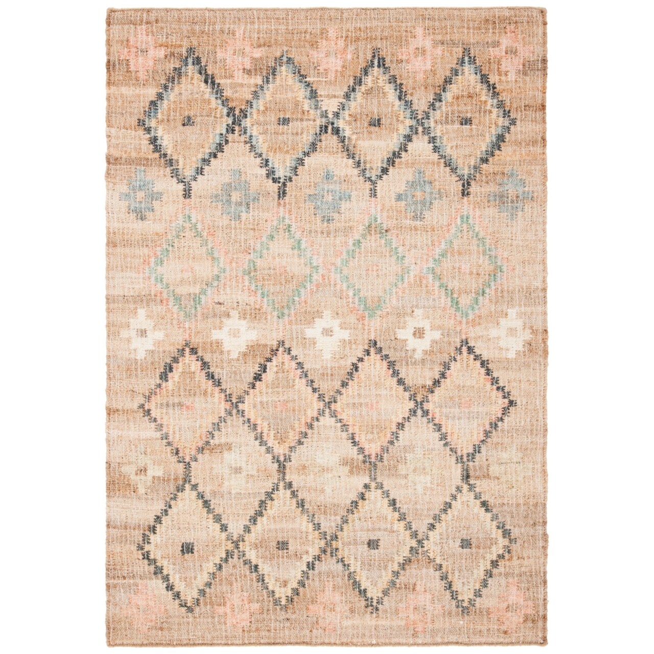 Safavieh Kilim Klm753A Handmade Natural / Blue Rug Bohemian Flat Weave Area Rug
